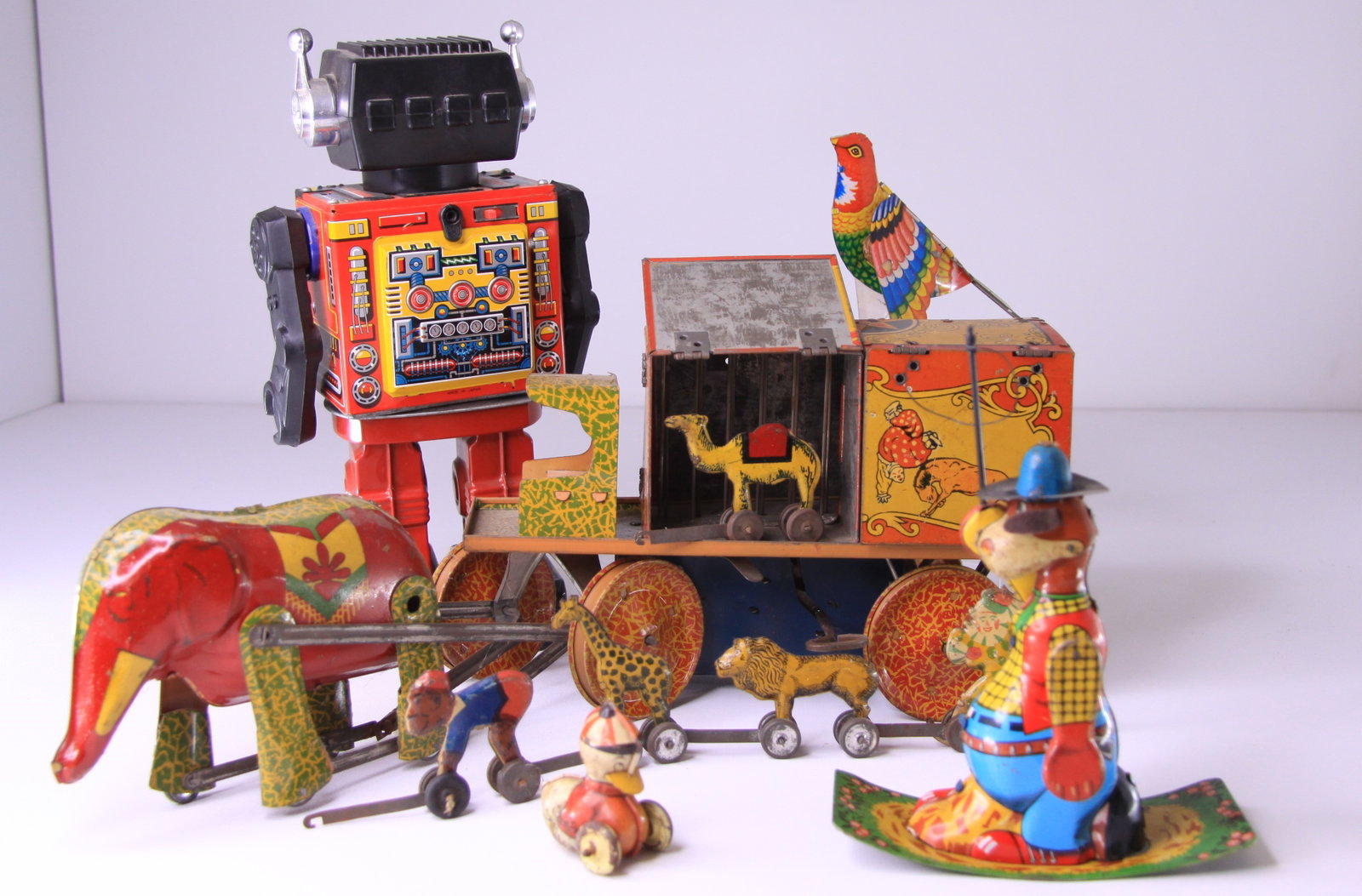 Antique Toys! Lithos Wind Ups Robots Circus! preview