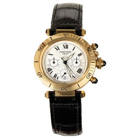 Cartier Pasha 18K Yellow Gold Chronograph Wristwatch, Ref. 0960 1