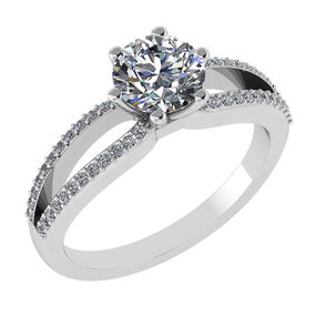 1.49 Ctw Diamond 14k White Gold Halo Ring VS/SI1