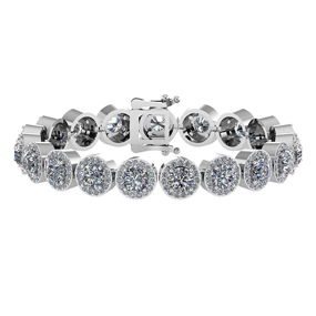 Certified 6.17 Ctw Diamond Bracelet VS/SI2 18K White Gold