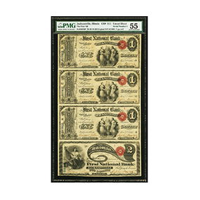 Serial Number 1 Jacksonville, IL - $1-$1-$1-$2 