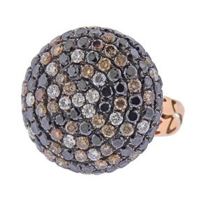 18k Rose Gold Fancy Diamond Cocktail Ring