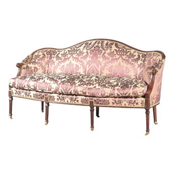 George III Mahogany Settee Circa 1780, in the manner of John Linnell