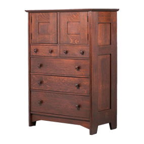 Early Gustav Stickley<br>Tall Chest of Drawers<br>c1901-1902