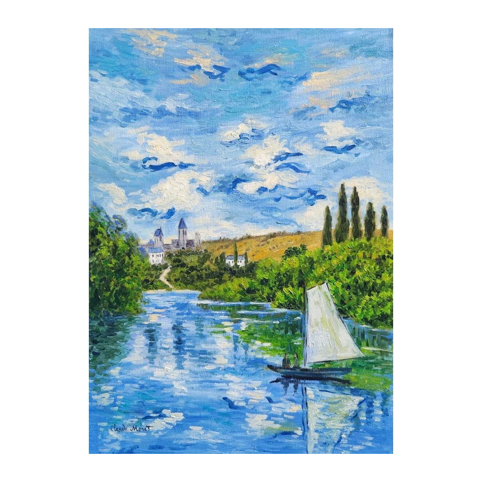 Oil on canvas in the style of Claude Monet