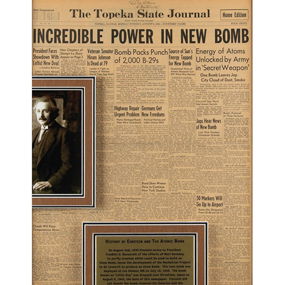 Albert Einstein Signed 'Atomic Bomb' Newspaper (August 6, 1945)