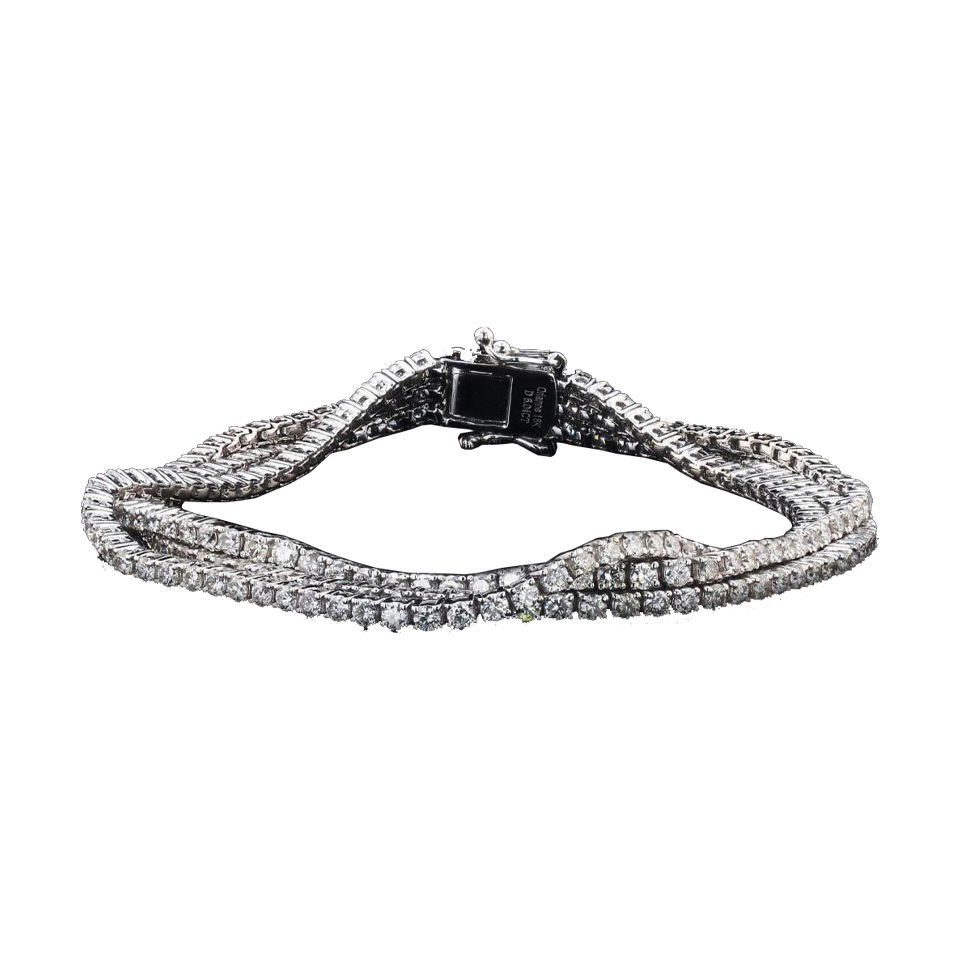 6.04 ctw Diamond 18K White Gold Tennis Bracelet