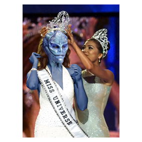 <em>Miss Universe.</em><br>Original eCollage<br>Artist Proof by the<br>Everclever Art Collective