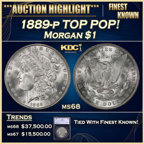 1889-p Morgan Dollar TOP POP! $1 ms68 SEGS