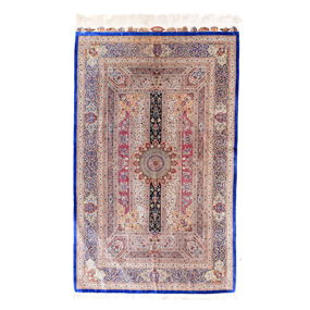 Extremely Fine Silk Persian Qum Rug