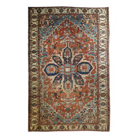 Antique Persian Serapi Rug