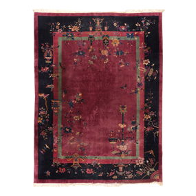 Antique Chinese Art Deco Rug