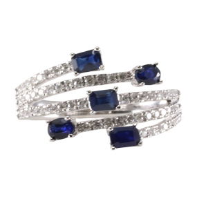 Sapphire & Diamond Ring 14Kt