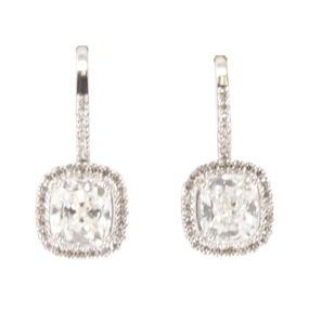 Diamond Open Hoop Earring 18Kt