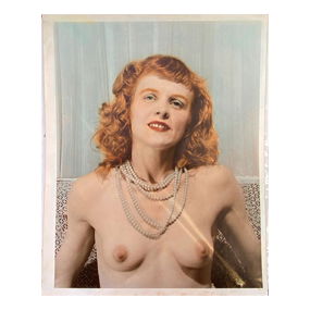 <strong>Eugene Von Bruenchenhein</strong><br>Hand Colored Silver Gelatin Print