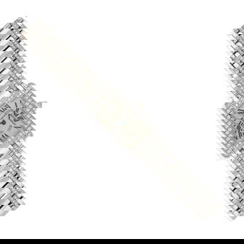 Cartier: An 18k White Gold and Diamond 'Tank Américaine' Wristwatch