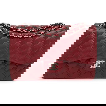 Chanel, Large Burgundy Double Flap Bag