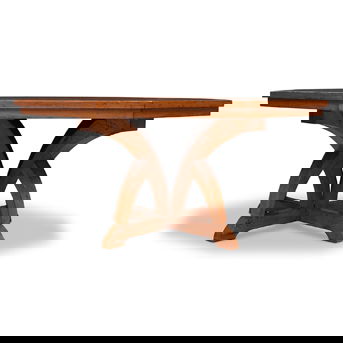 A Gothic Revival Oak Octagonal Dining Table