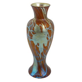 Steuben Glass Brown 'Aurene' Vase
