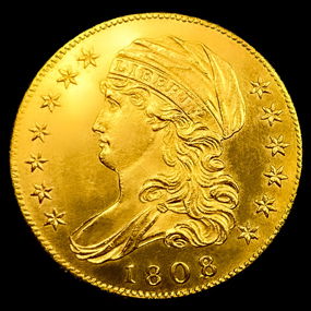 1808/7 BD-1 Short 1 $5 Gold Half Eagle