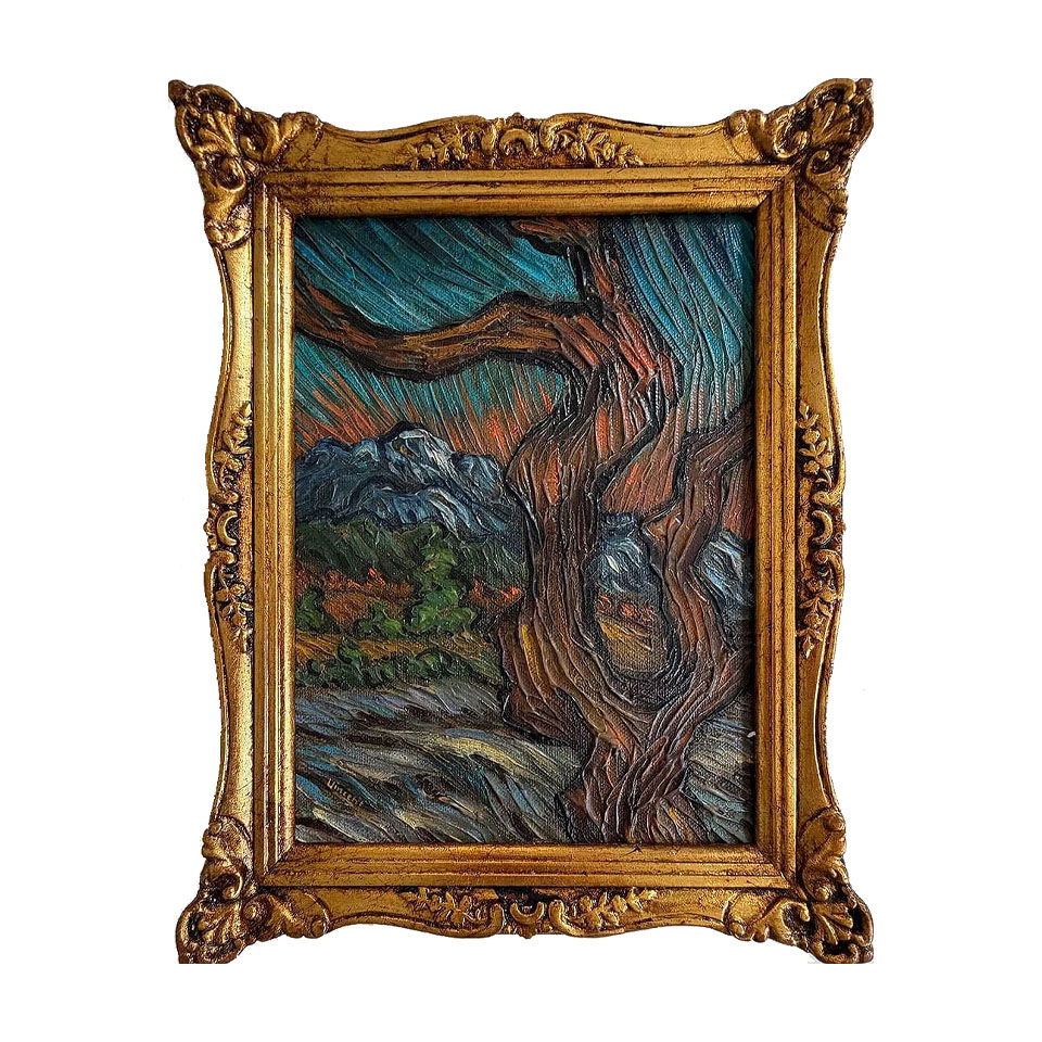 Vincent Van Gogh Dutch 1853-1890 Oil on Canvas Painting in the Style of Gaugin Monet, Degas Era