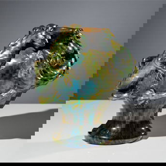 Zsolnay Hungarian, Late 19th/ Early 20th century Basilisks vase, c. 1900