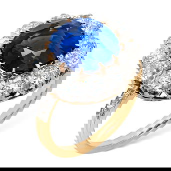 Early 20th Century Sapphire and Diamond Ring