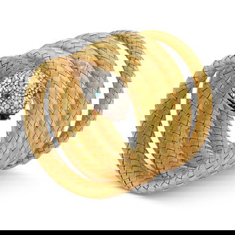 Tiffany & Co. Antique Diamond and Emerald Snake Bracelet