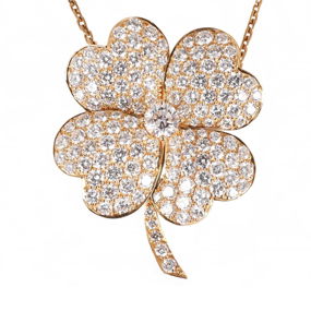 Van Cleef & Arpels 18k Gold COSMOS Diamond Pendant