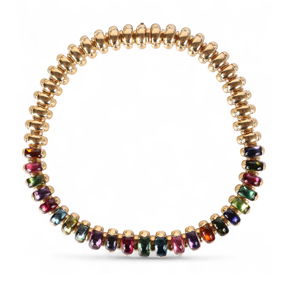 Bulgari 18k Gold Celtavra Color Gemstone Necklace