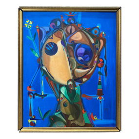 'Cabeza' by Jose Maria Mijares (Cuban, 1921-2004) Oil on Canvas