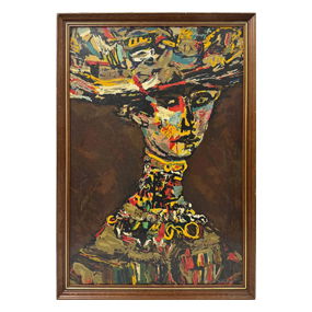 René Portocarrero (Cuban, 1912–1985) Oil on Canvas
