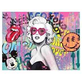 Nastya Rovenskaya- Original Oil on Canvas “Pop Icons Collide”