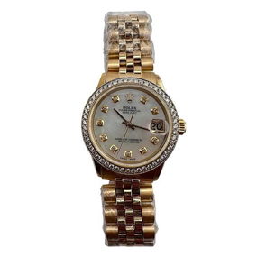 Rolex Datejust Ladies Watch After Market MOP Diamond Bezel Jubilee Ref 6627