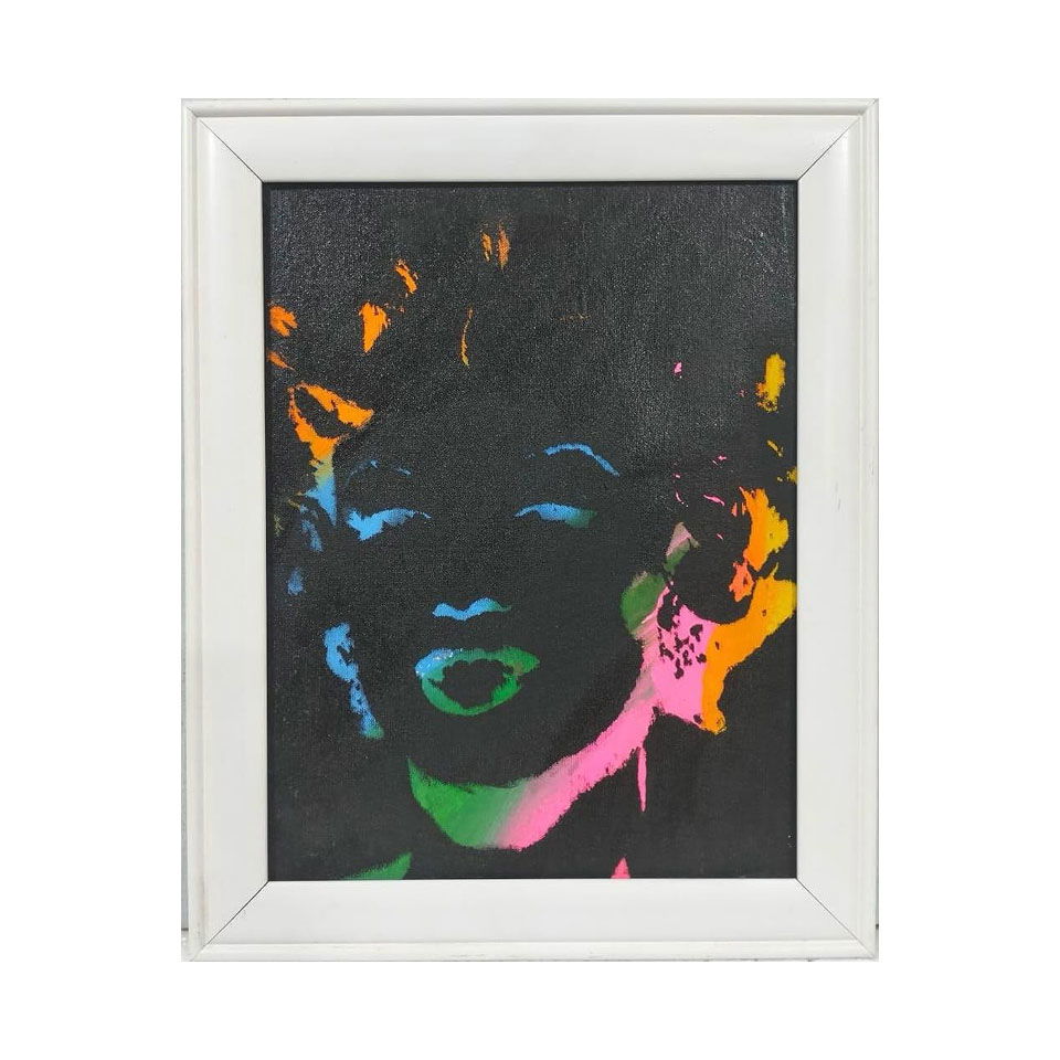 Andy Warhol American 1928-1987 Silkscreen Ink on Canvas Painting in the Style of Pop Art Era