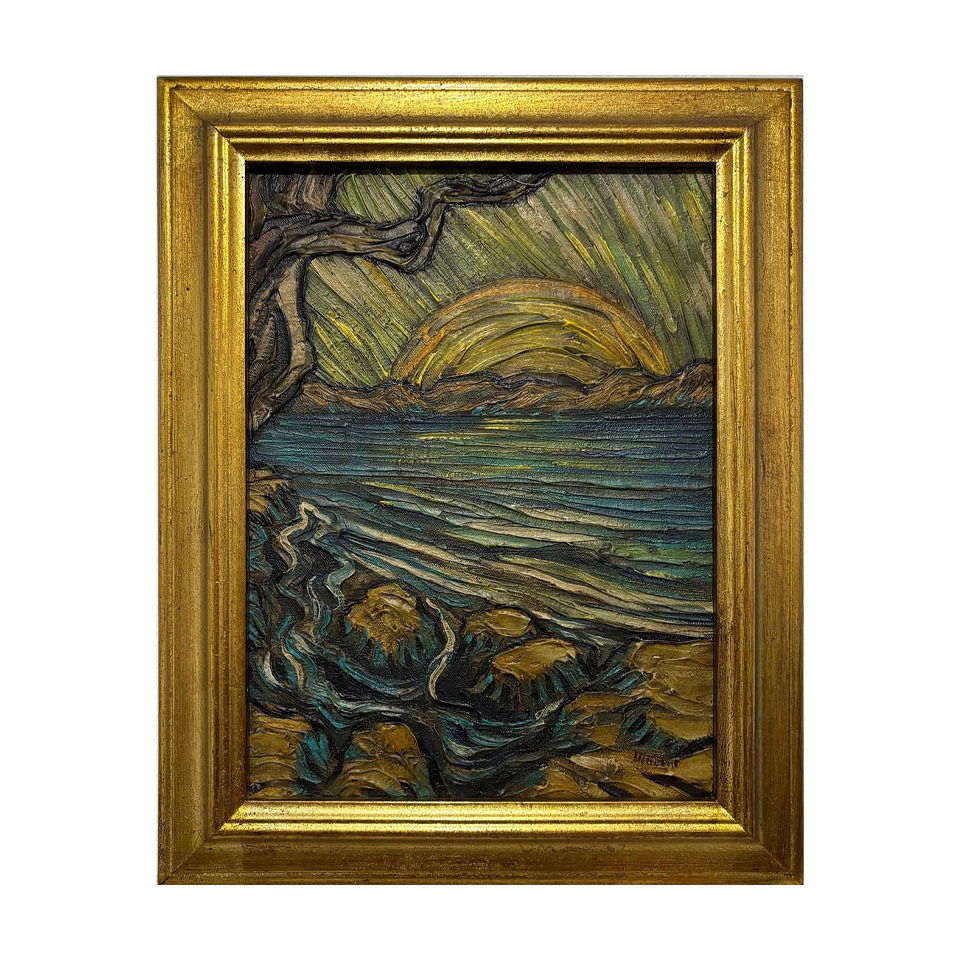 Vincent Van Gogh Dutch 1853-1890 Oil on Canvas Painting in the Style of Gaugin, Monet, Degas Period