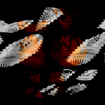 Nine Attic and Laconian Black-Figured Vase Fragments