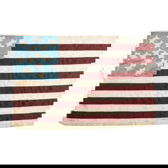 13-star American flag constructed in 1883.