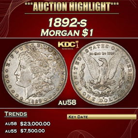 1892-s Morgan Dollar $1 au58 SEGS