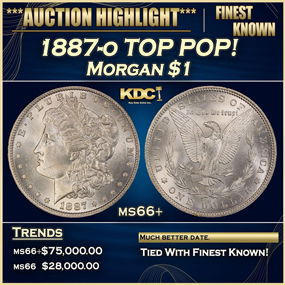 1887-o Morgan Dollar TOP POP! $1 ms66+ SEGS