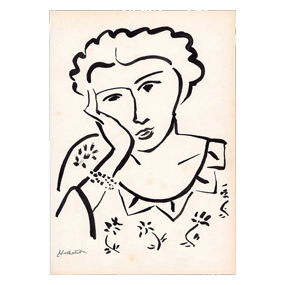 Henri Matisse – Ink Drawing on Paper (after)