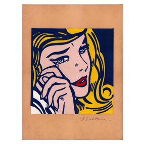 Roy Lichtenstein – Mixed Media Painting on Brown Paper