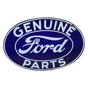 Genuine Ford Parts Double Sided Porcelain Sign