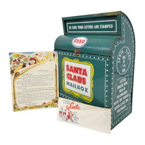 Esso Service Station Santa Claus Letter Mailbox