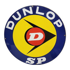 Dunlop SP Double Sided Porcelain Sign