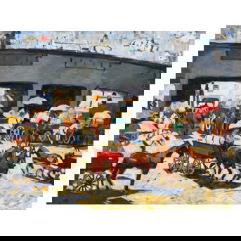 Jane Peterson (American, 1876-1965) Street Scene, c. 1910-1918