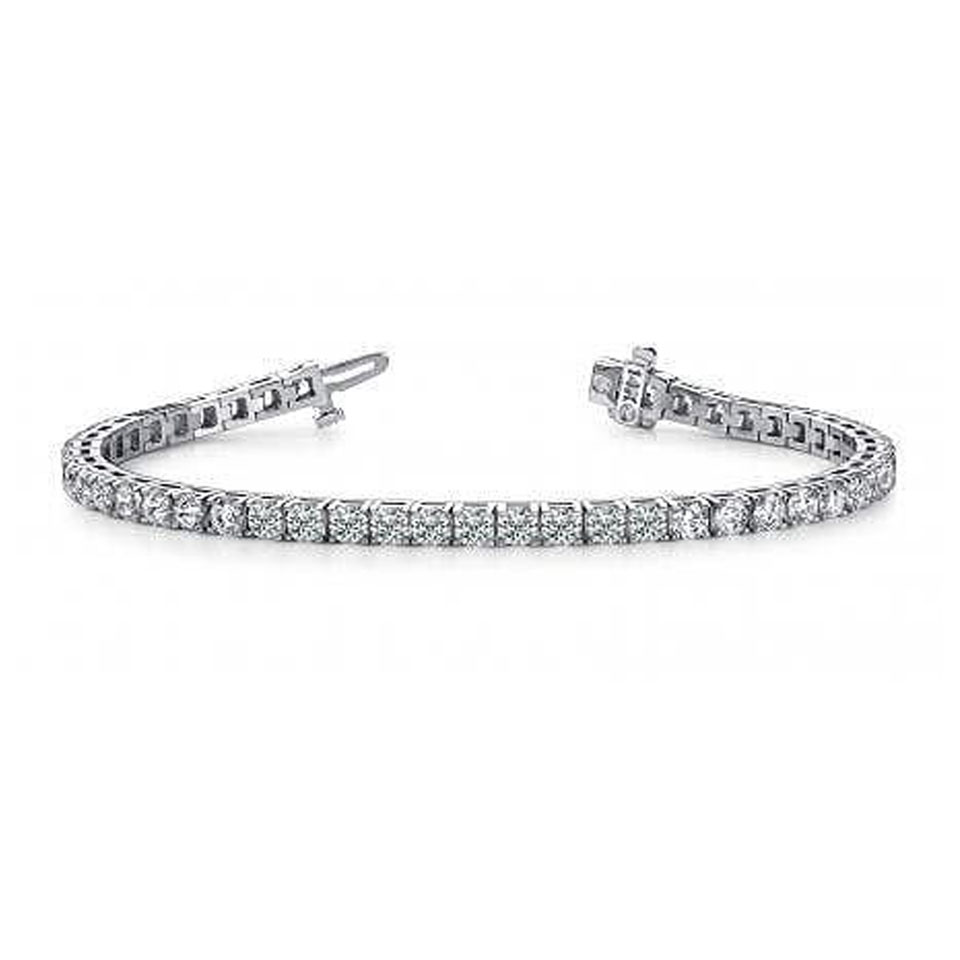 Certified 14K White Gold 11 CTW G-H SI2/I1 Diamond Dreams Tennis Bracelet