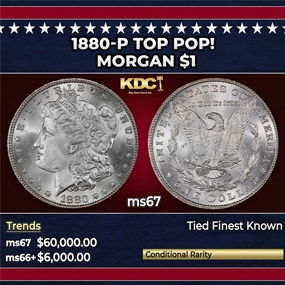 1880-p Morgan Dollar TOP POP! $1 ms67 SEGS