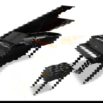 A Steinway Ebonized Concert Grand Piano