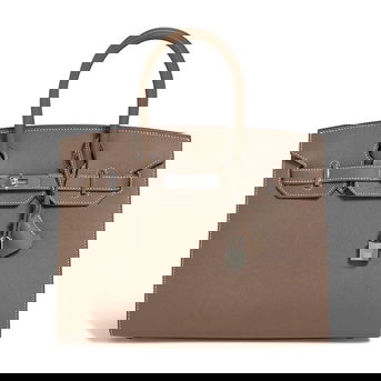Hermès: Etoupe Epsom Sellier Birkin 30 2021